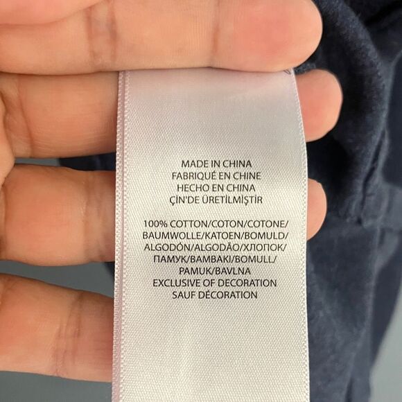 Polo by Ralph Lauren Custom slim fit Dark Blue Polo Shirt Mens Large 744 - Picture 8 of 9